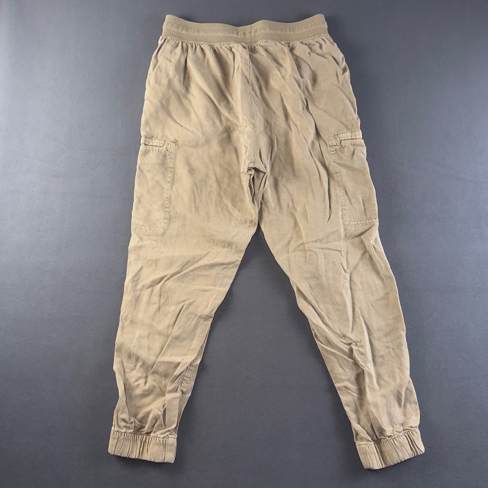 Aerie Women Tan Khaki Cargo Jogger Pants Size S 100% Lyocell Elastic Waist Cuff - Picture 10 of 12
